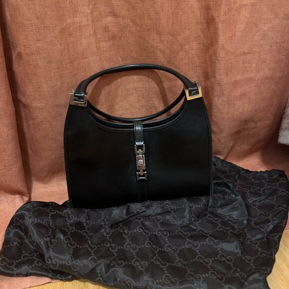 Vintage Gucci Structured Jackie Leather Handbag / Shoulder Bag - Picture 2 of 11